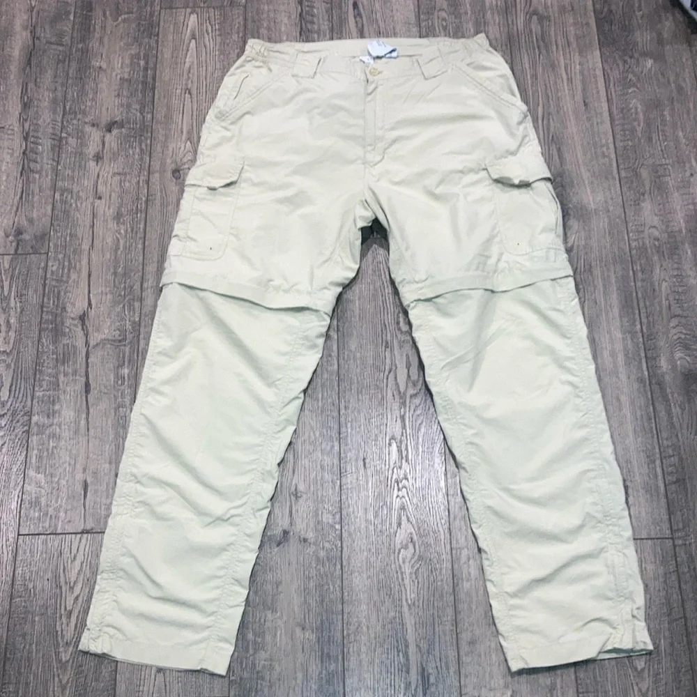 Men world wide sportsman convertible cargo pants khaki size L/32 - Picture 1 of 7